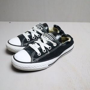 Converse CTAS Shoreline Slip Black/White/Black 665412F Juniors Girls Sz 13